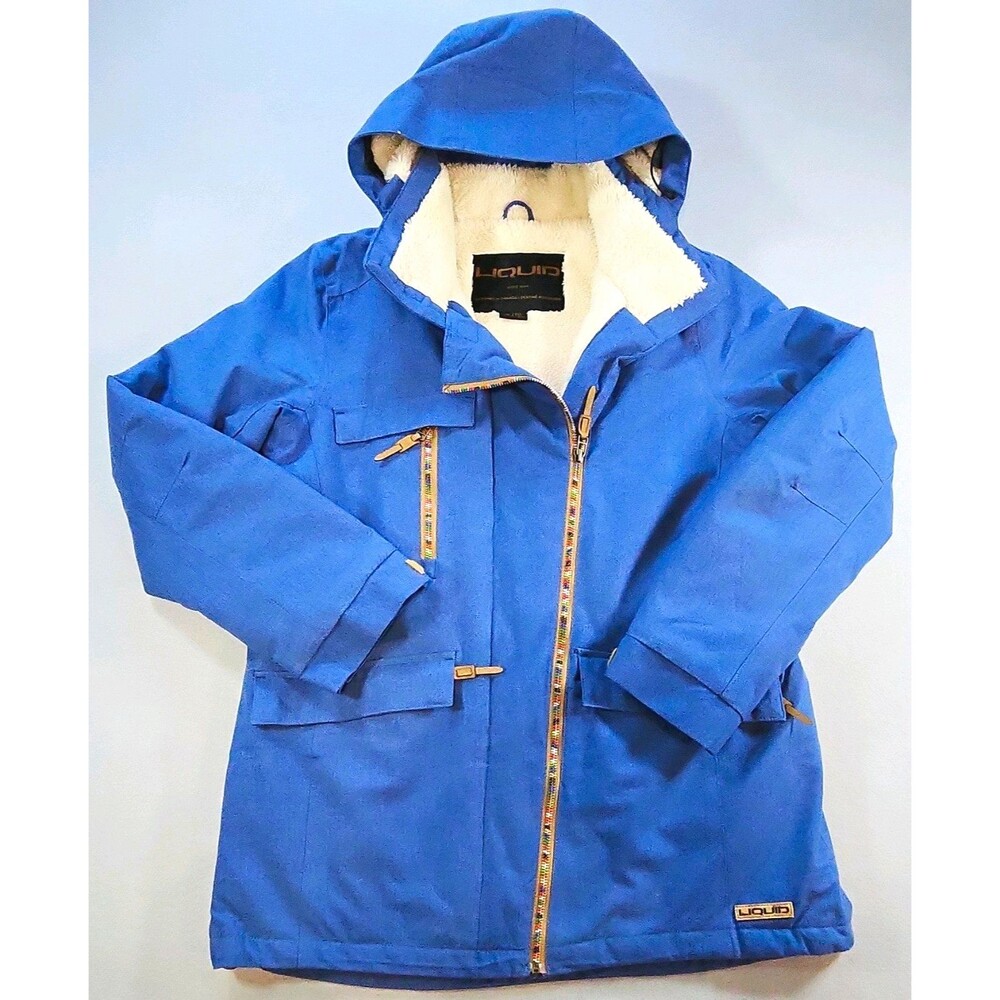 Liquid Women’s Hooded Insulated Ski Jacket Blue XL Winter W28026